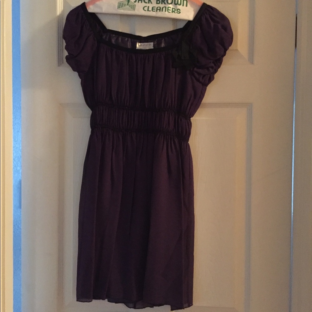 Small silk deep purple dress